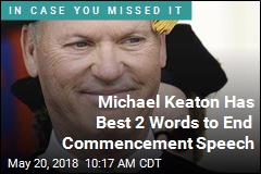 Michael Keaton Has Best 2 Words to End Commencement Speech