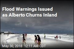 Flood Warnings Issued as Alberto Churns Inland