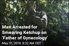Man Jailed for Smearing Ketchup on Controversial Statue