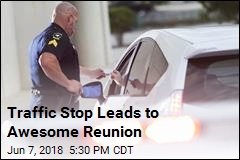 Traffic Stop Reunites Man With Cop Who Delivered Him