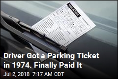 Driver Got a Parking Ticket in 1974. Finally Paid It