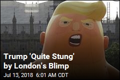 Trump &#39;Quite Stung&#39; by London Blimp