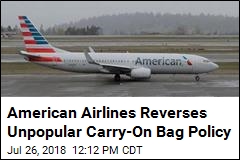American Airlines Reverses Unpopular Carry-On Bag Policy