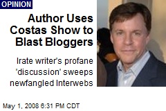 Author Uses Costas Show to Blast Bloggers