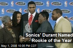 Sonics' Durant Named Rookie of the Year