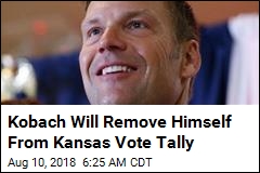 Kobach Will Remove Himself From Kansas Vote Tally