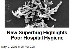 New Superbug Highlights Poor Hospital Hygiene