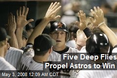 Five Deep Flies Propel Astros to Win