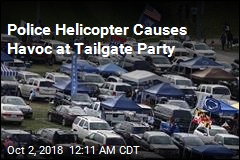 Police Helicopter Causes Havoc at Tailgate Party