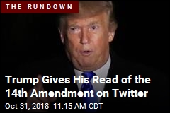 Trump Wrangles With the 14th Amendment on Twitter