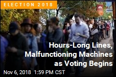 Long Lines, Broken Machines as Voting Starts