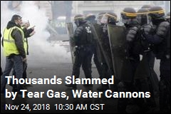 Protesters Slammed With Tear Gas, Water Cannons