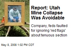 Report: Utah Mine Collapse Was Avoidable