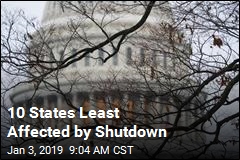 10 States Most, Least Affected by Shutdown