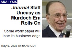 Journal Staff Uneasy as Murdoch Era Rolls On