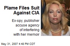 Plame Files Suit Against CIA