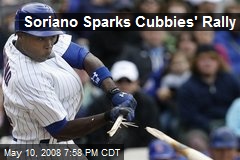 Soriano Sparks Cubbies' Rally