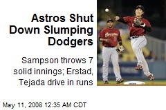 Astros Shut Down Slumping Dodgers