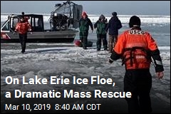 On Lake Erie Ice Floe, a Dramatic Mass Rescue