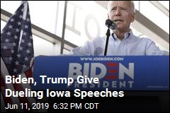 Trump, Biden Are Giving Dueling Iowa Speeches