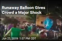 Runaway Balloon Crashes Into Crowd