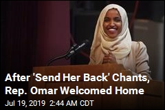 Crowd Welcomes Rep. Omar Home