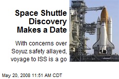 Space Shuttle Discovery Makes a Date