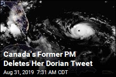Ex-Canadian Leader Apologizes for Dorian Tweet