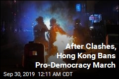 Hong Kong Bans Pro-Democracy March on China&#39;s National Day