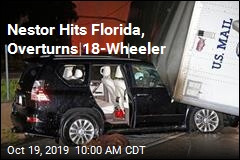 Nestor Hits Florida, Overturns 18-Wheeler
