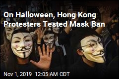 Hong Kongers Defy Mask Ban on Halloween