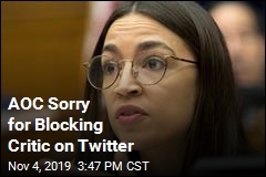 Ocasio-Cortez Sorry for Blocking Critic on Twitter