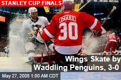 Wings Skate by Waddling Penguins, 3-0