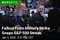 Fallout From Military Strike Snaps S&amp;P 500 Streak