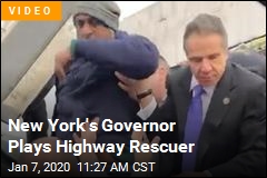 It&#39;s Gov. Cuomo to the Rescue After Van Overturns