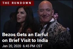 Bezos Gets an Earful on Brief Visit to India