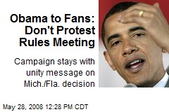 Obama to Fans: Don't Protest Rules Meeting