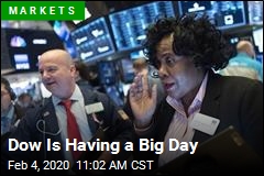 At Midday, Dow Up Nearly 500 Points