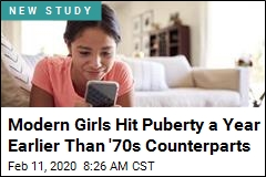 Girls Today Start Puberty a Year Earlier Than &#39;70s Girls