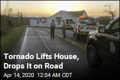 Tornado Lifts House, Drops It on Road