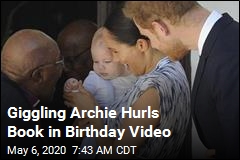 Giggling Archie Hurls Book in Birthday Video