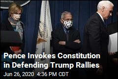 Attending Rallies Is a Right, Pence Says in Virus Briefing
