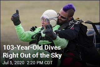 103-Year-Old Dives Right Out of the Sky