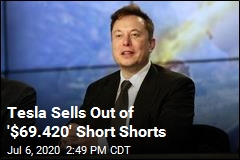 Musk Mocks Short Sellers With $69 Tesla Short Shorts