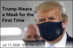 President Trump Wears a Mask for First Time