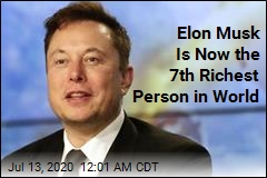 Elon Musk Now 7th Richest Person in World