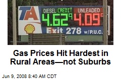 Gas Prices Hit Hardest in Rural Areas&mdash;not Suburbs