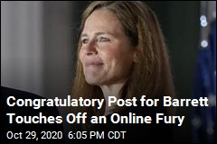 Congratulatory Post for Barrett Touches Off an Online Fury