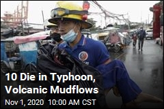10 Die in Typhoon, Volcanic Mudflows