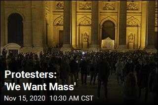 Protesters Demand Masses Resume